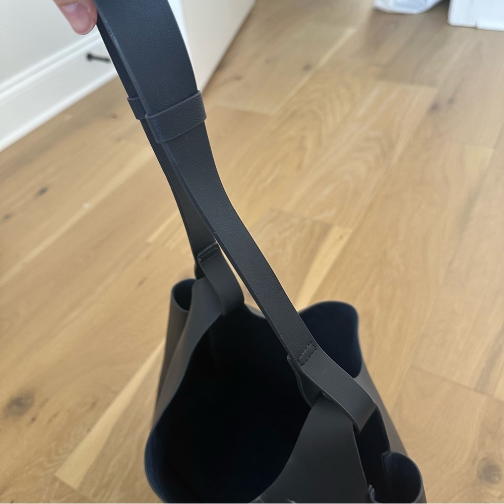 Neiman Marcus Leather Tote Purse Shoulder Bag Hobo Blue Travel Farmers Market - Picture 3 of 12